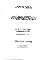 Agnus Dei #1 SATB choral sheet music cover Thumbnail